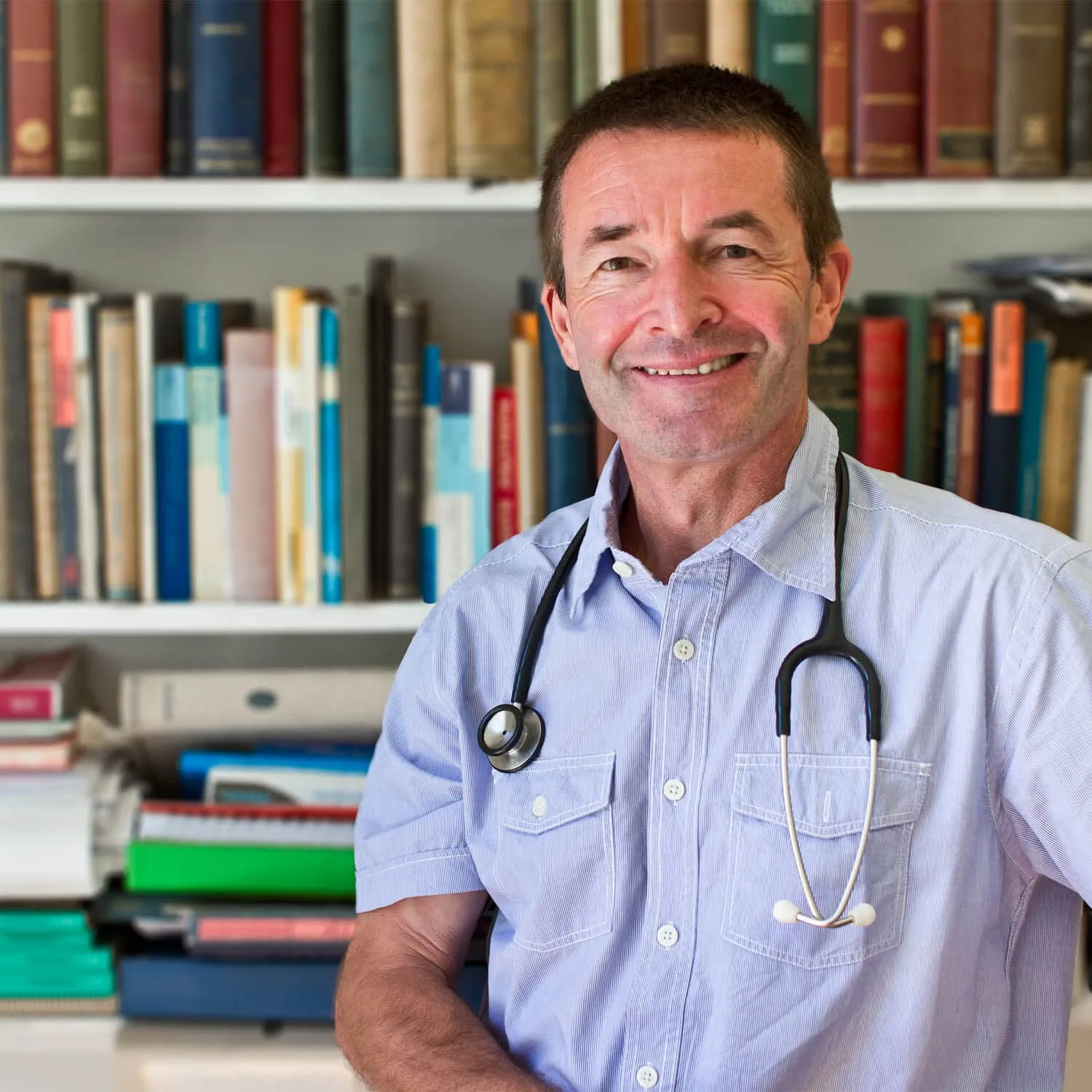 private-practice-image doctor with stethoscope in private practice setting