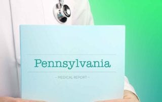 A Doctor Holding A Pennsylvania Medical Report About Malpractice Insurance