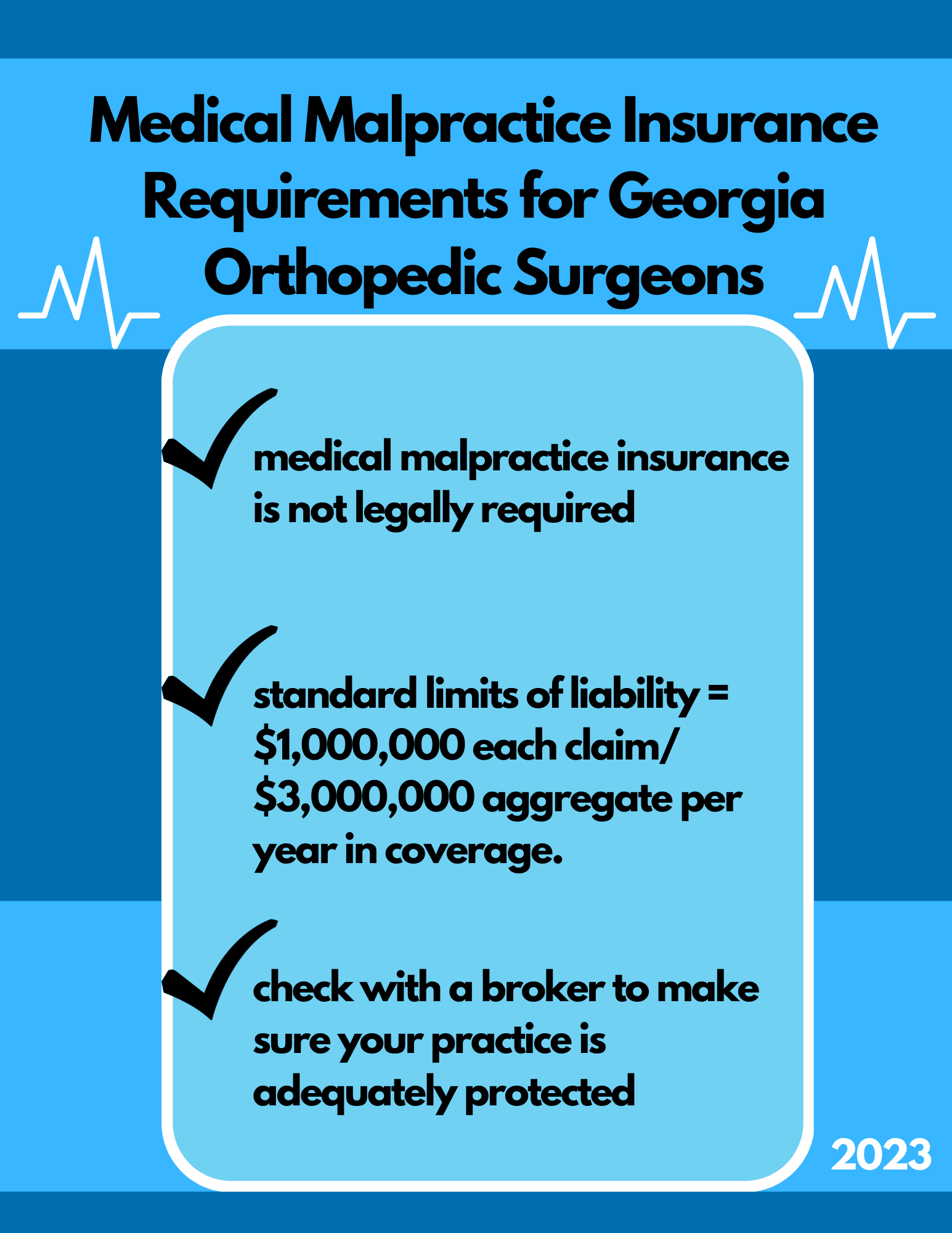 GA medical malpractice requirements for Ortho Surgeons